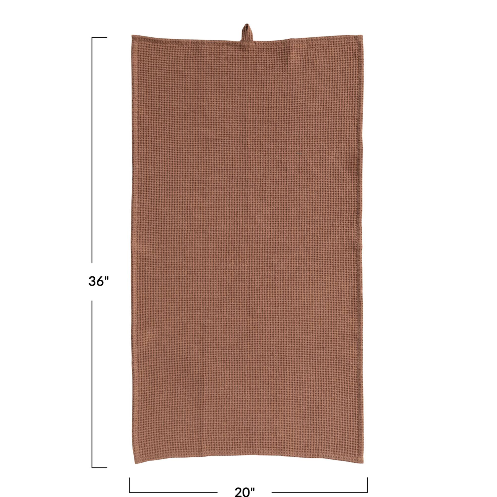 Hello Honey® Oversized Woven Linen & Cotton Waffle Tea Towel with Loop